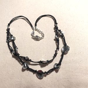 Two strand black necklace
